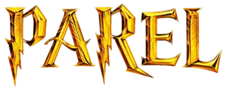Gold 'PAREL' text on a white background