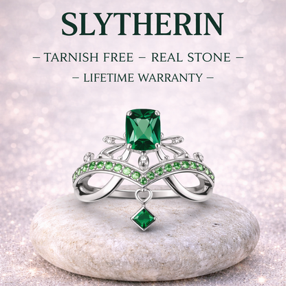 Premium Harry Potter House Adjustable Rings (REAL STONES!)
